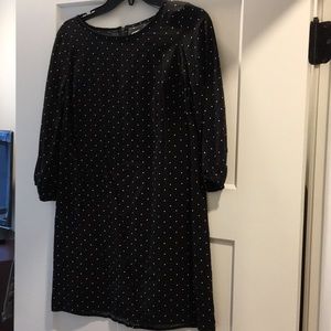 Black polka dot dress